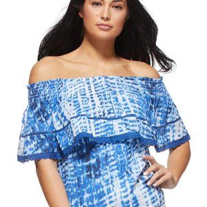 Sofia Vergara Tie Dye Off-The-Shoulder Cha Cha Top